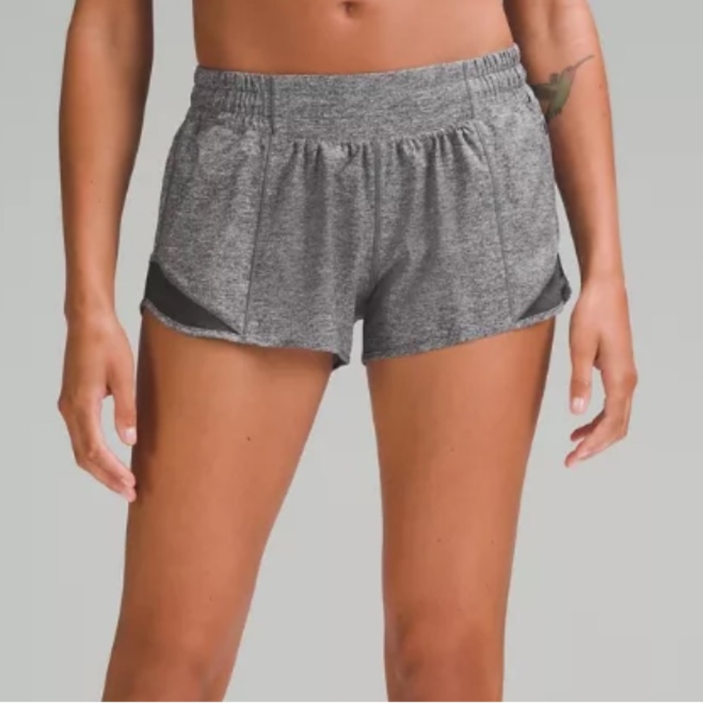Lululemon Hotty Hot Low-Rise Lined Short 2.5" Gray